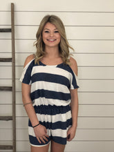 Nautical Cold Shoulder Romper