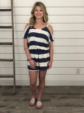 Nautical Cold Shoulder Romper