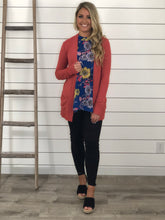 Coral Boyfriend Cardigan