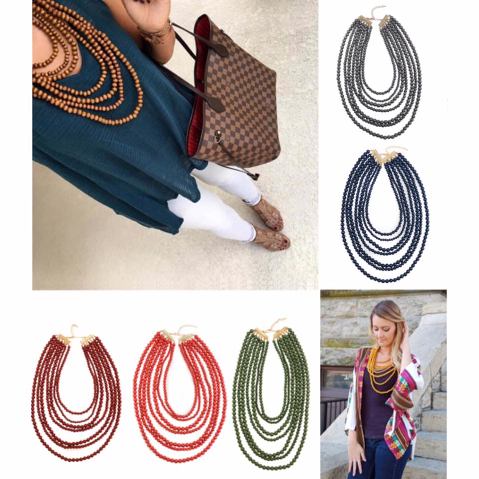 Multi Strand Beaded Necklace