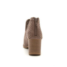 Saydee Distressed Taupe Peep Toe Bootie