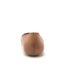 Camel Scalloped Ballerina Flats