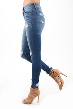 Light Wash Distressed Skinny Ankle Jeans