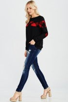 Buffalo Plaid Top with Elbow Patches