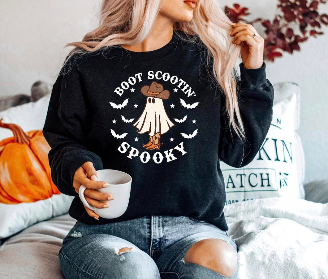 Boot Scootin' Spooky Sweatshirt - Black