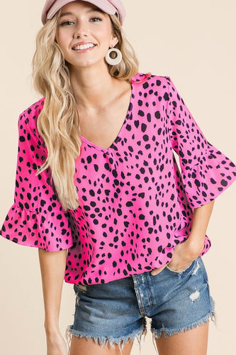 Love You Out Loud Ruffle Sleeve Blouse