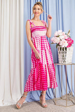 Tie Dye Tiered Maxi Dress - Pink