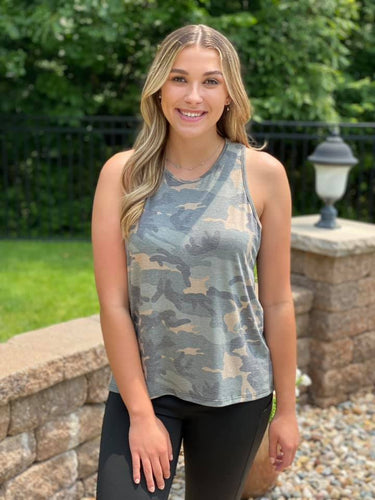 Camo Twist Back Tank