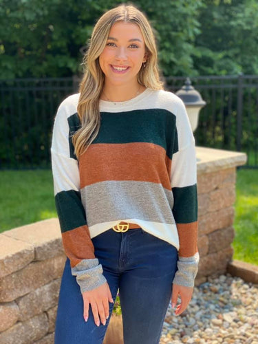 Fall Color Block Sweater