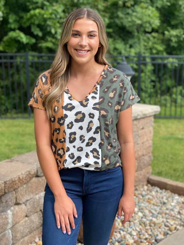 Fall Vibes Leopard V-Neck