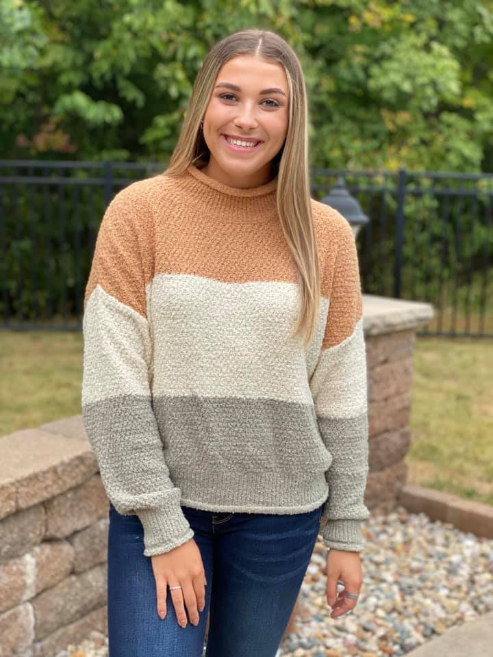Fall Days Color Block Sweater