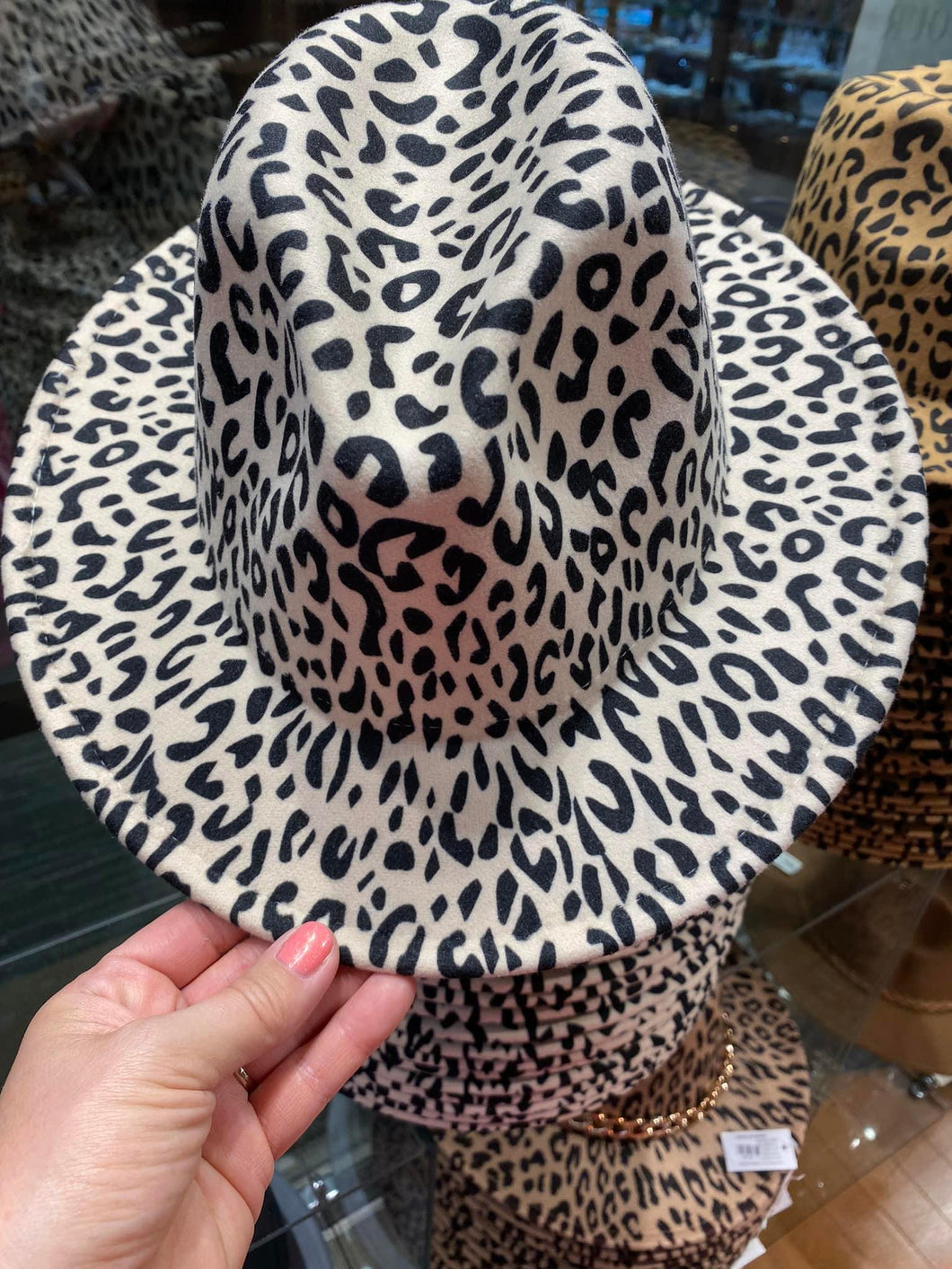 Leopard Felt Hat - Ivory