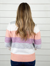 Spring Color Block Balloon Sleeve Sweater