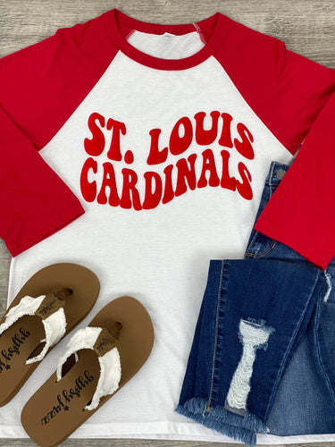 St. Louis Cardinals Retro 3/4 Sleeve Raglan