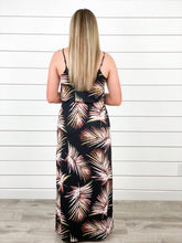 Island Vibes Palm Print Maxi Dress