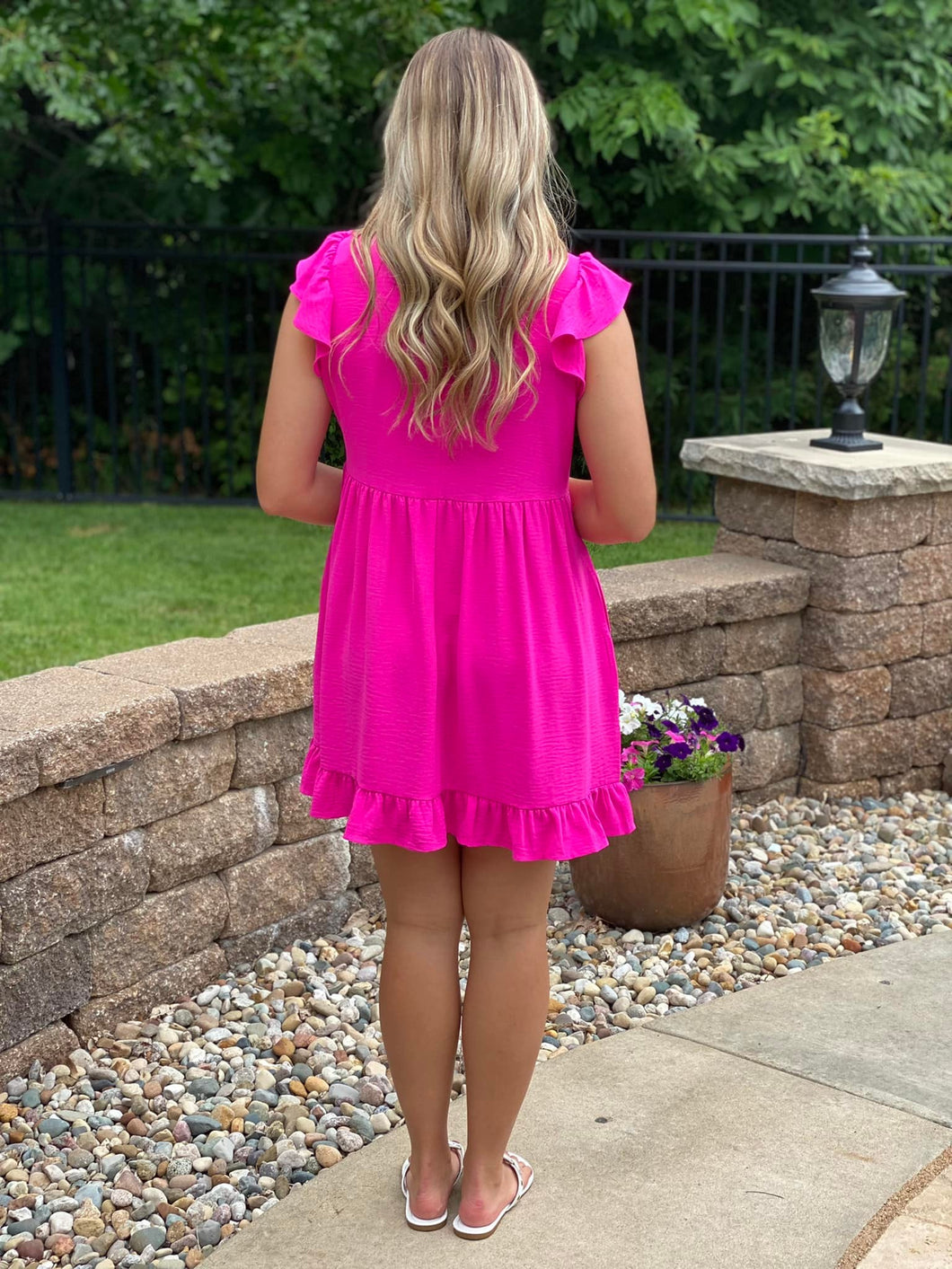 Hot Pink Babydoll Dress – Barnberry Lane Hot Pink Babydoll Dress – Barnberry Lane