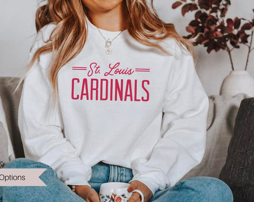 St Louis Cardinals Crewneck - White