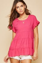 Pretty in Pink Baby Doll Top
