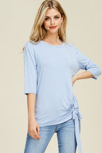 Spring Striped Side Tie Top