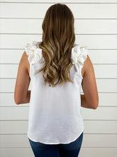 All the Frills Tank Top - White
