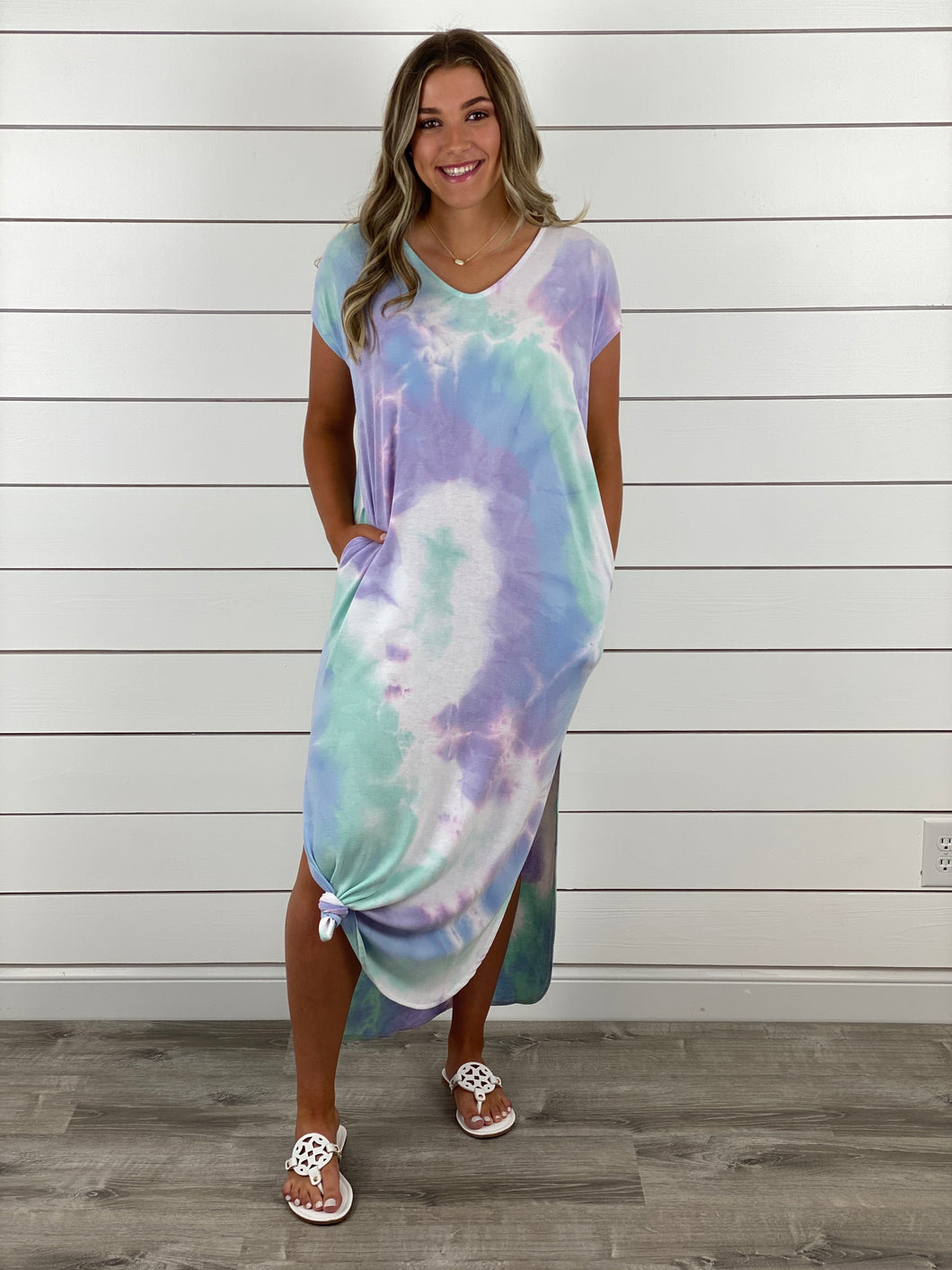 Summer Fun Tie Dye Maxi Dress