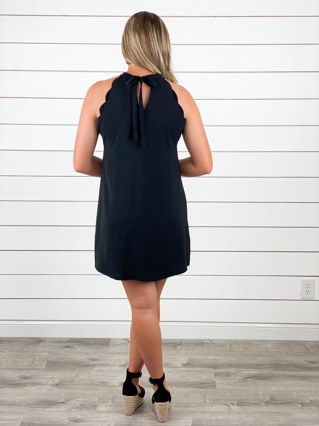 Special Occasions Scalloped Halter Dress Black - Restocked!! Barnberry Lane Special Occasions Scalloped Halter Dress Black - Restocked!! Barnberry Lane