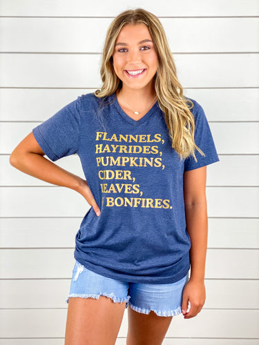 Flannels & Bonfires Fall Tee