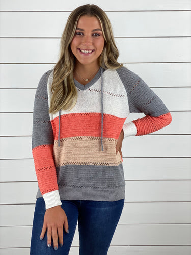 Beach Bonfire Hoodie - Coral