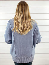 Long Cowl Neck Sweater - Gray