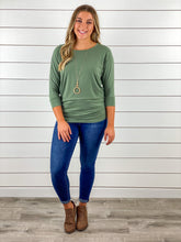 Olive 3/4 Sleeve Top