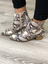 Edgy Snake Print Bootie