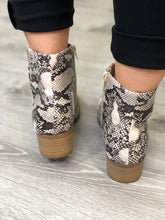 Edgy Snake Print Bootie