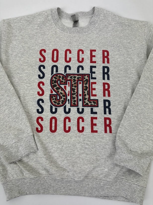 Cheetah Print STL Soccer Sweatshirt