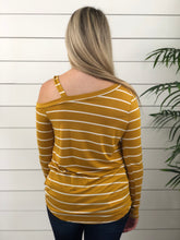 Festival Ready One Shoulder Striped Knot Top