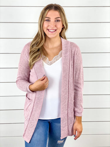Warmer Days Cardigan - Mauve