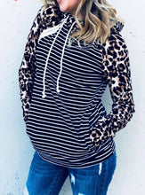 Leopard and Stripes Double Hoodie
