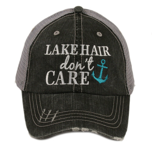 Lake Hair Don't Care Trucker Hat Teal
