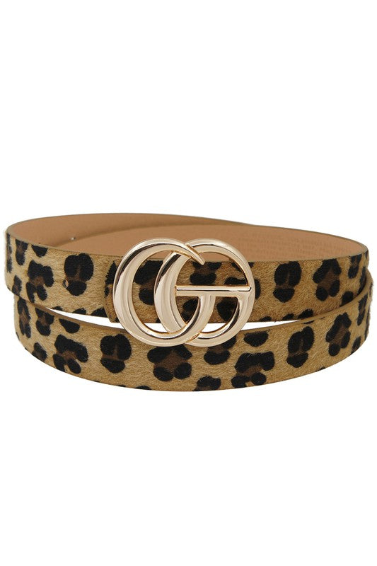 Leopard Print Girl Gang Belt
