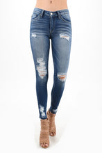 Light Wash Distressed Skinny Ankle Jeans