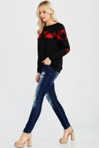 Buffalo Plaid Top with Elbow Patches